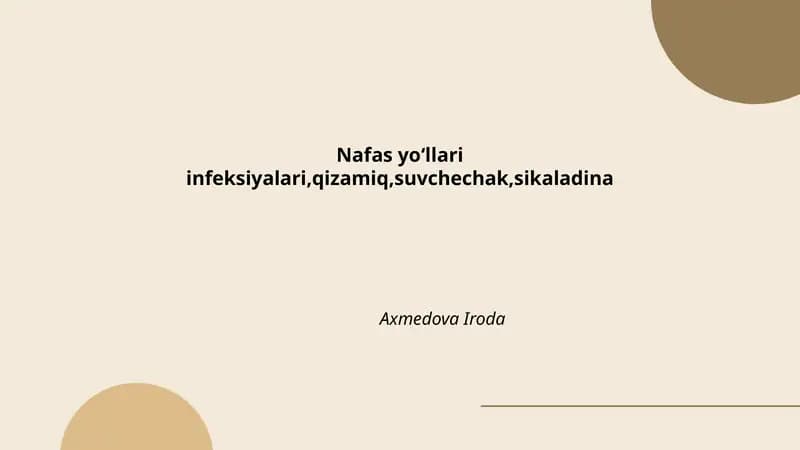 Nafas yoʻllari infeksiyalarining epidemiologiyasi