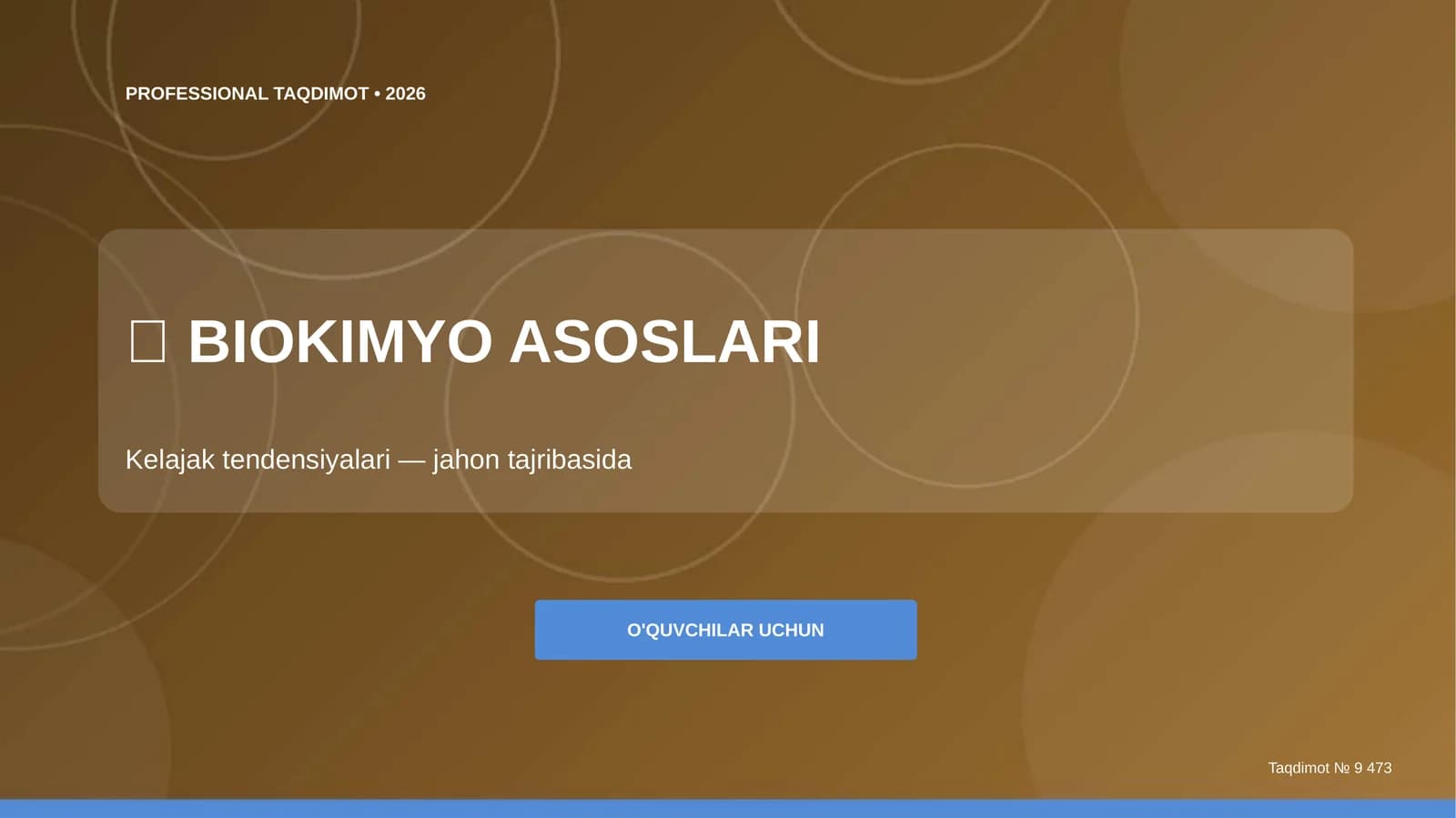 BIOKIMYO ASOSLARI