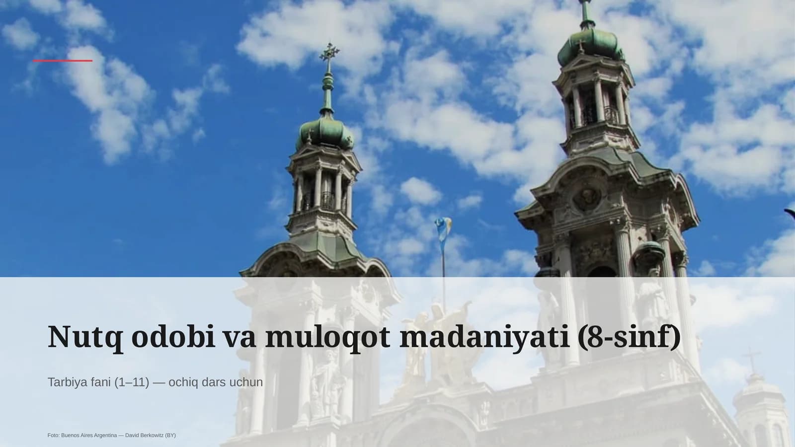 Nutq odobi va muloqot madaniyati (8-sinf)
