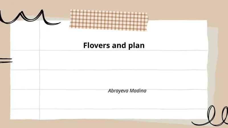 Flovers and plan