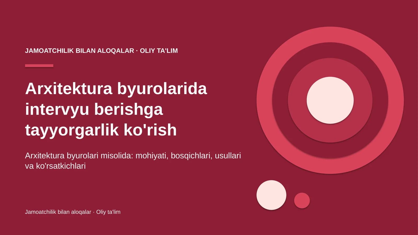 arxitektura byurolarida intervyu berishga tayyorgarlik ko'rish 1189
