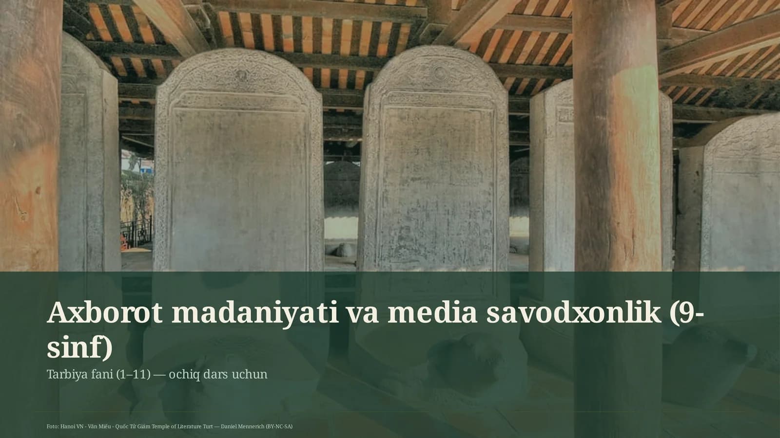 Axborot madaniyati va media savodxonlik (9-sinf)