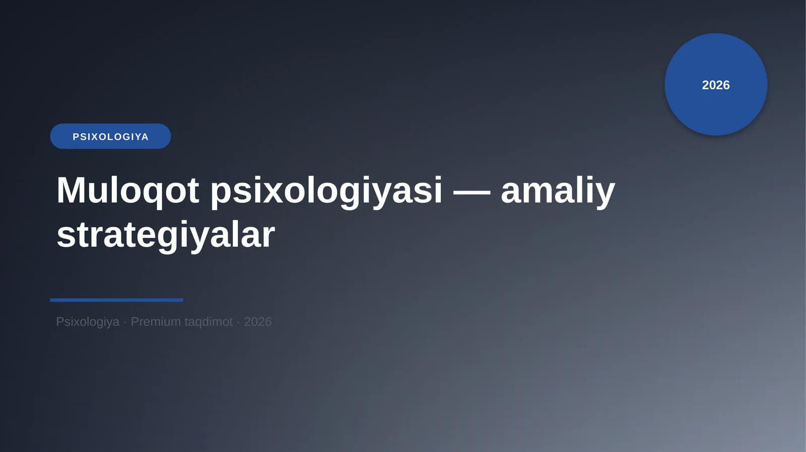Muloqot psixologiyasi — amaliy strategiyalar