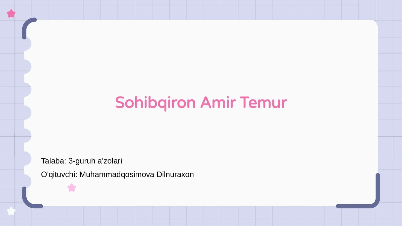 Sohibqiron Amir Temur