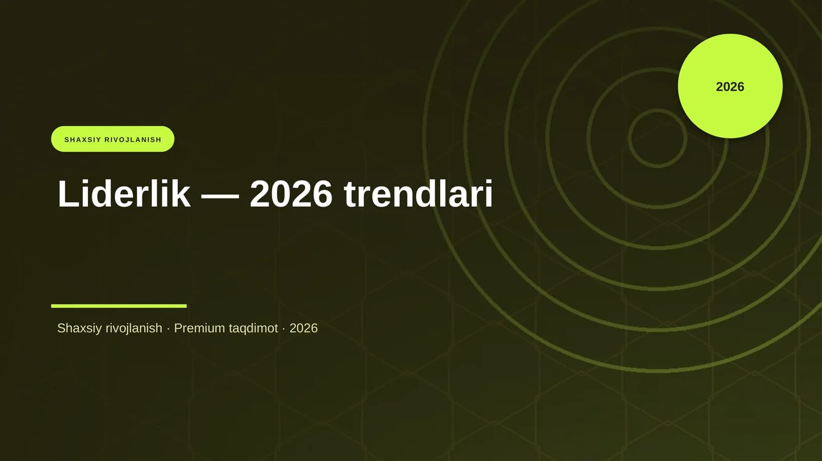 Liderlik — 2026 trendlari