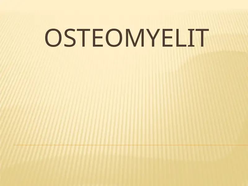 Osteomyelit