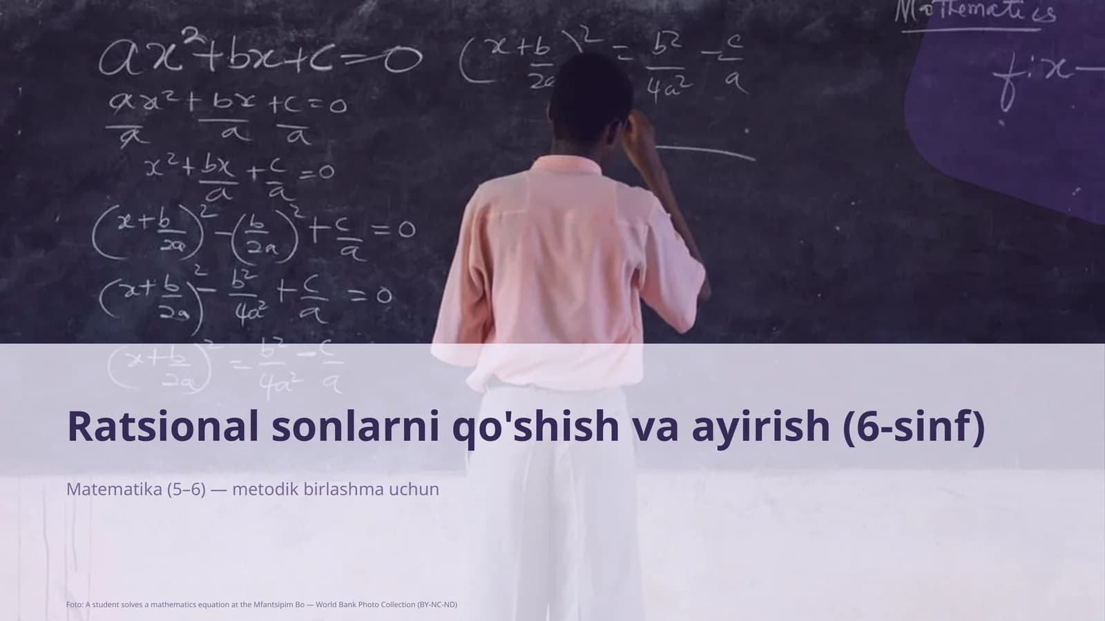 Ratsional sonlarni qo'shish va ayirish (6-sinf)