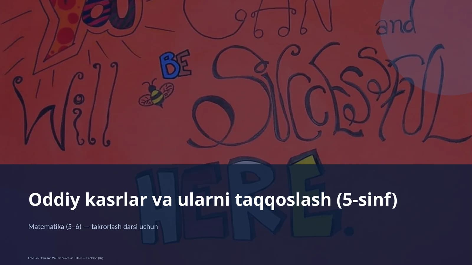 Oddiy kasrlar va ularni taqqoslash (5-sinf)