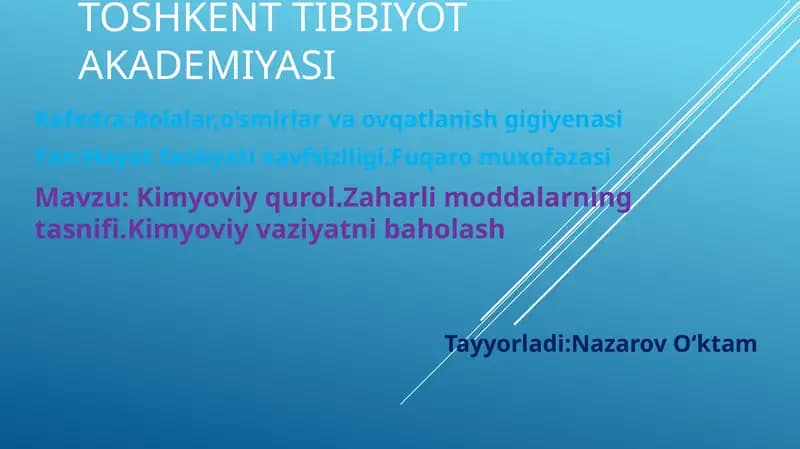 Kimyoviy qurol
