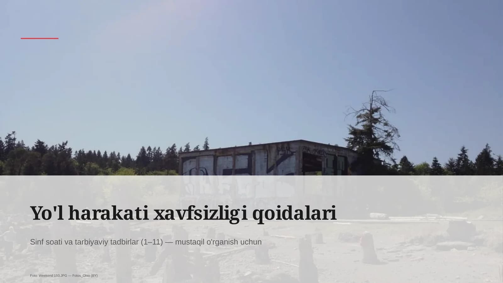 Yo'l harakati xavfsizligi qoidalari