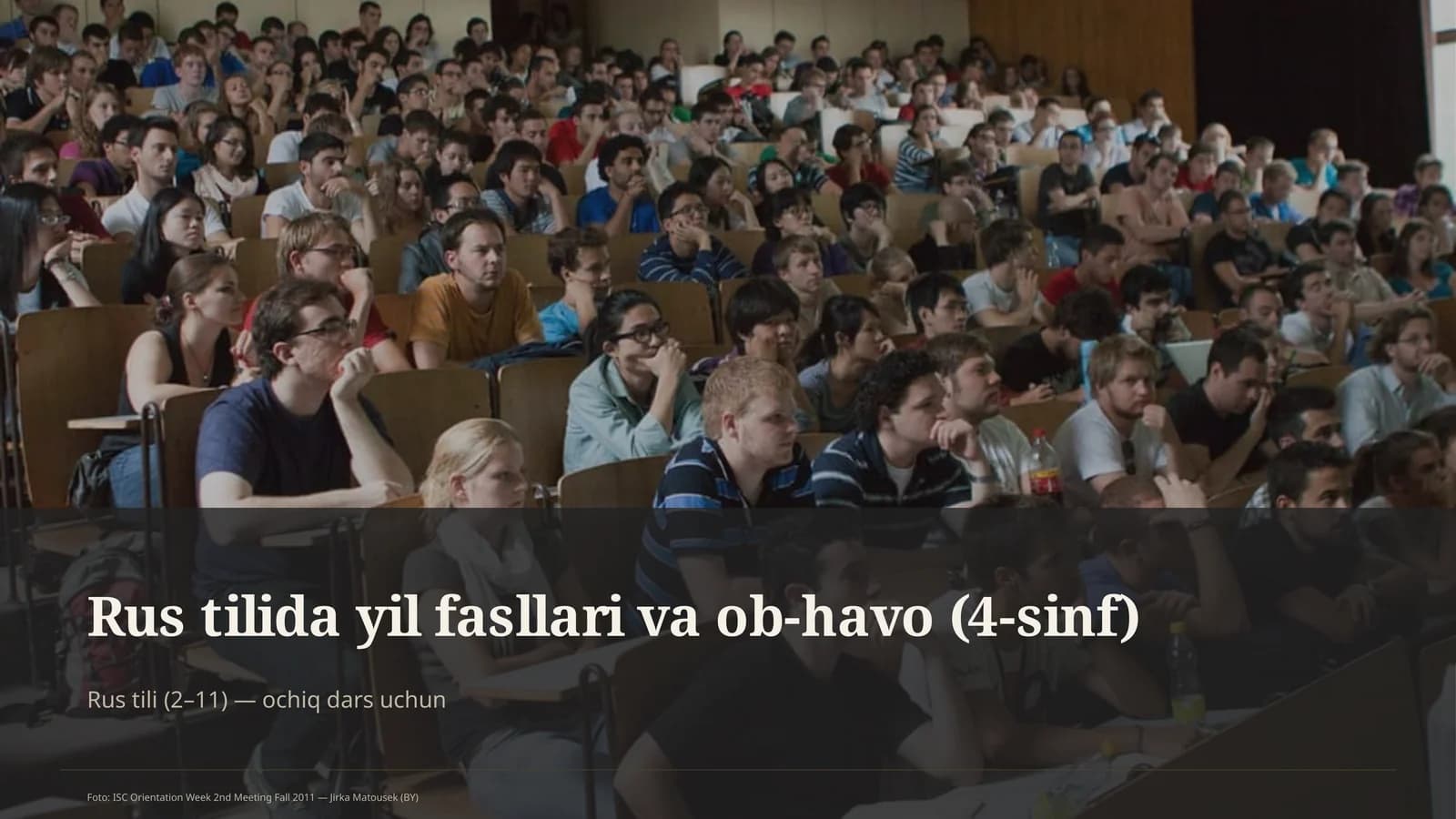 Rus tilida yil fasllari va ob-havo (4-sinf)