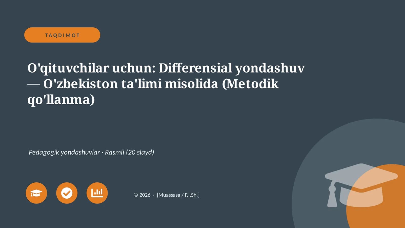 Differensial yondashuv — O'zbekiston ta'limi misolida (Metodik qo'llanma)