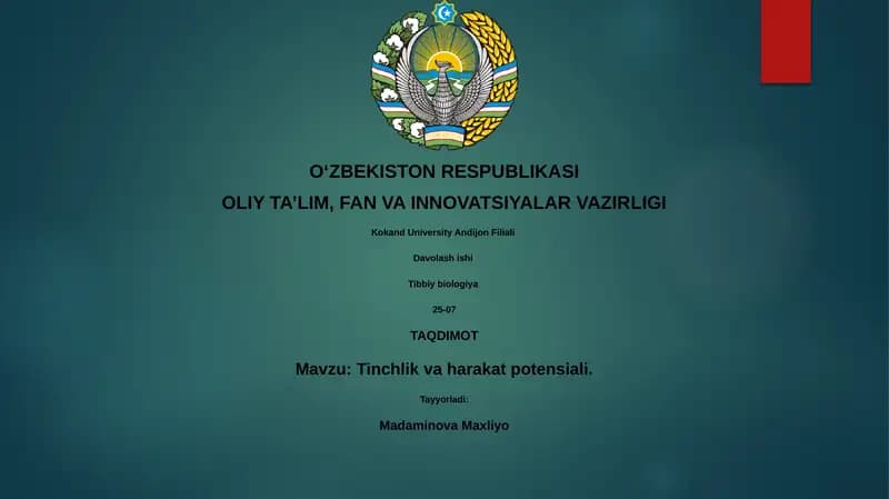 Davolash ishi