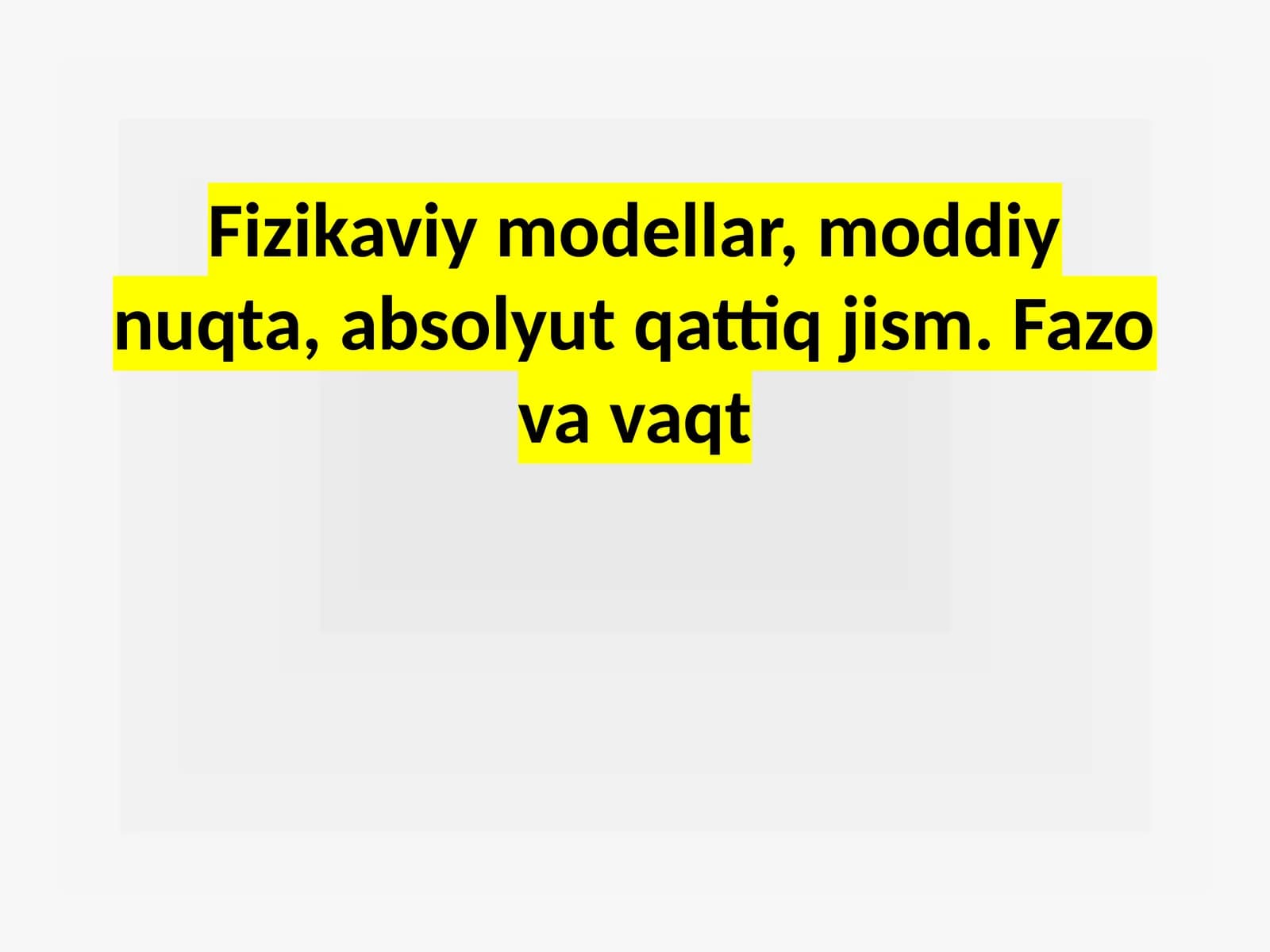 FIZIKA fanining amaliyotda qo‘llanilishi
