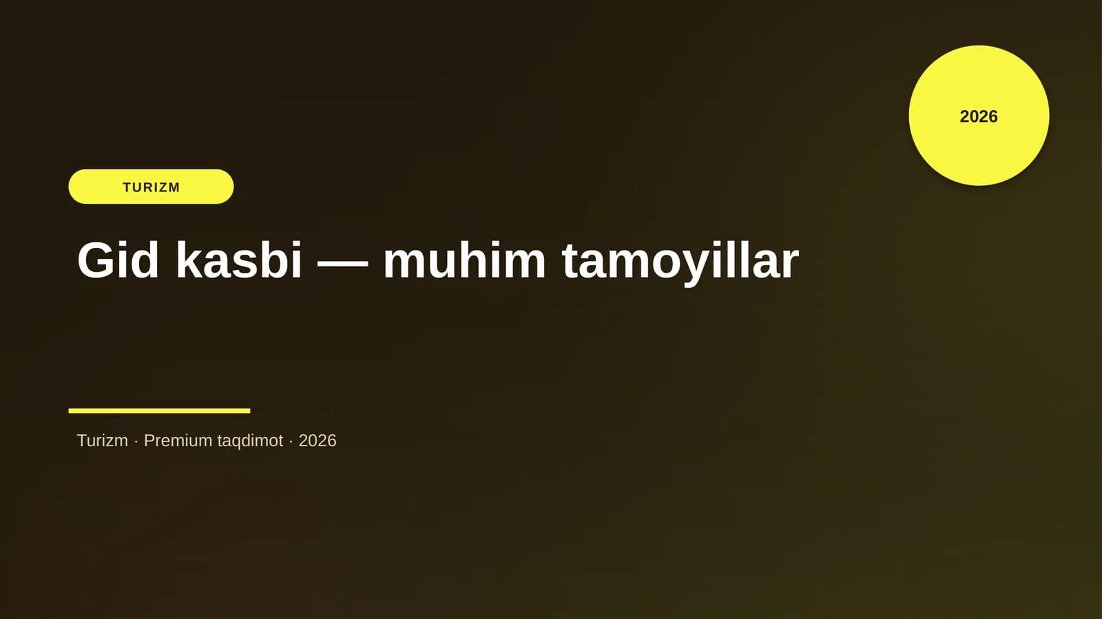 Gid kasbi — muhim tamoyillar