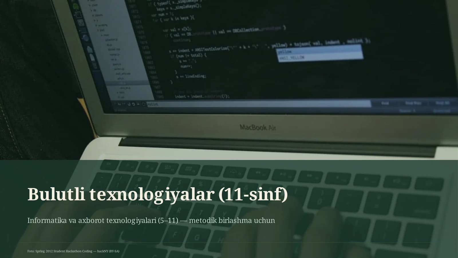 Bulutli texnologiyalar (11-sinf)