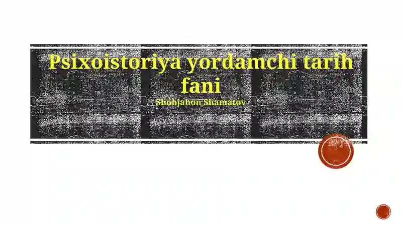 Psixoistoriya yordamchi tarih fani