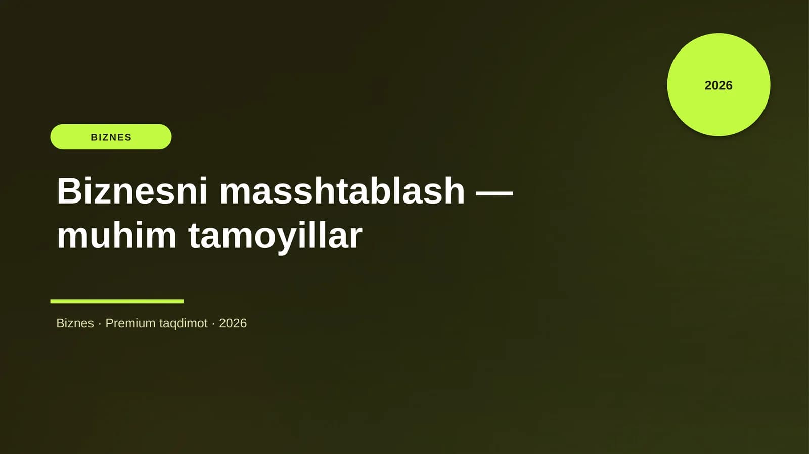 Biznesni masshtablash — muhim tamoyillar