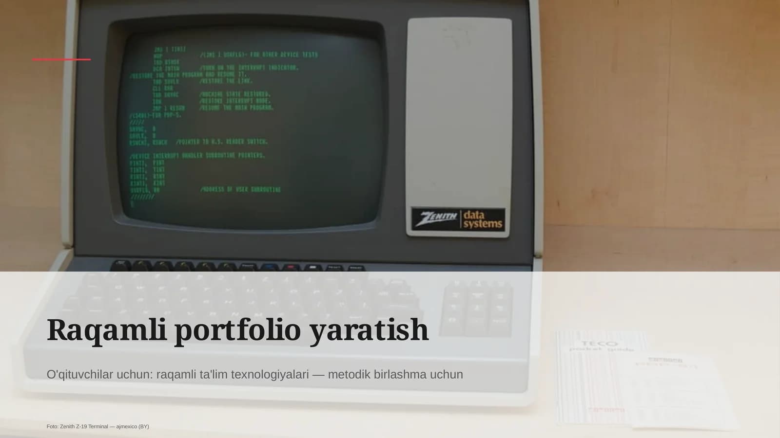 Raqamli portfolio yaratish mavzusi