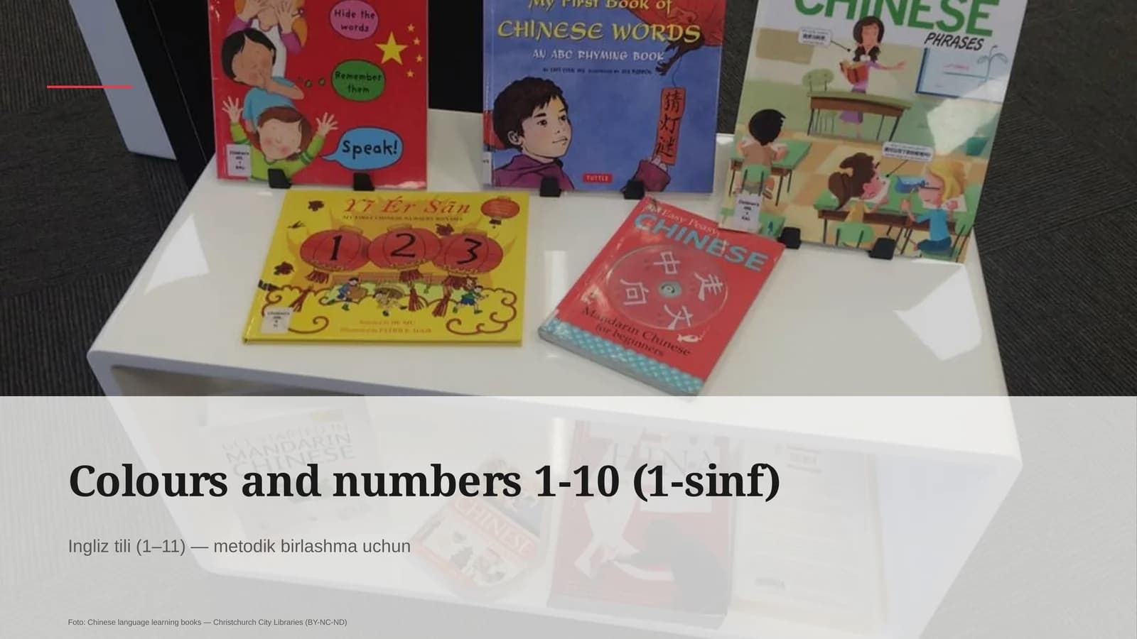 Colours and numbers 1-10 (1-sinf)