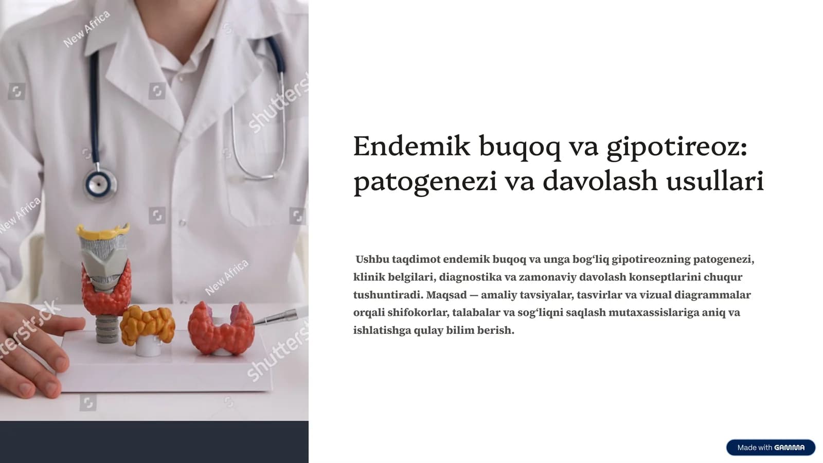 Endemik buqoq va gipotireoz: patogenezi va davolash usullari