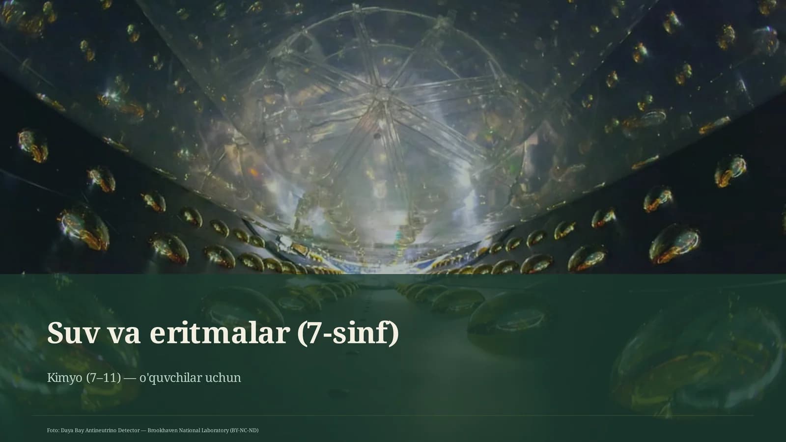 Suv va eritmalar (7-sinf)