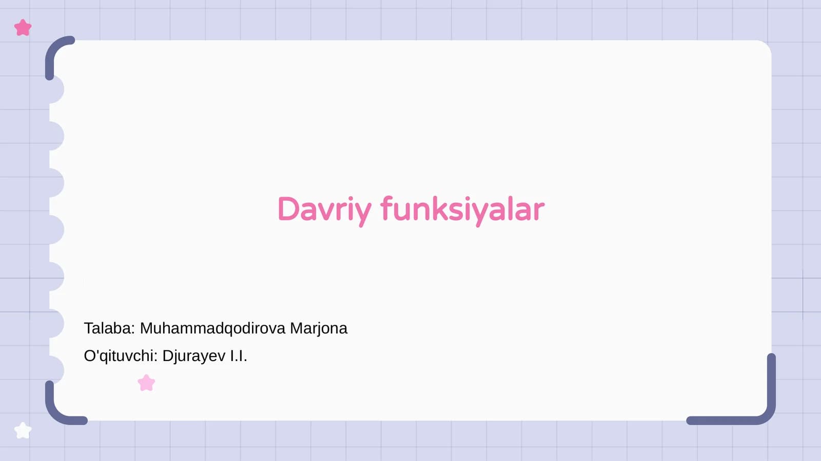 Davriy funksiyalar