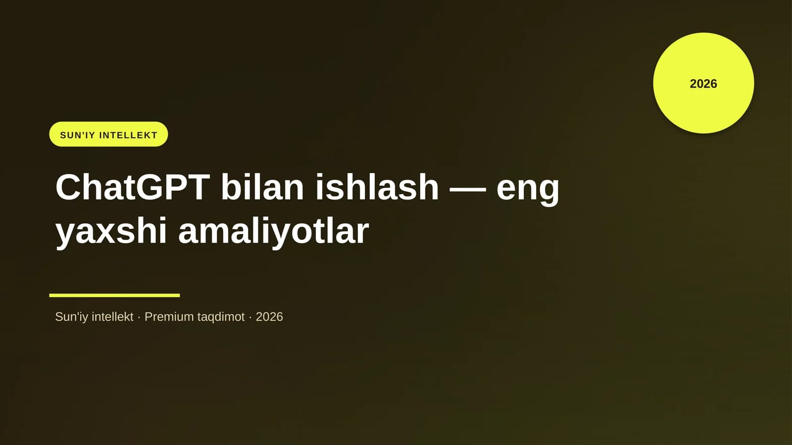 ChatGPT bilan ishlash — eng yaxshi amaliyotlar