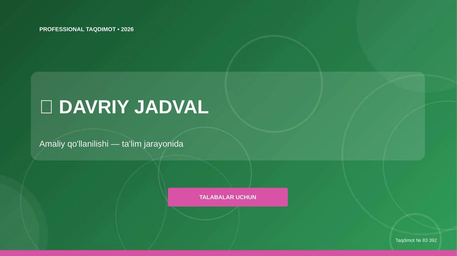 DAVRIY JADVAL