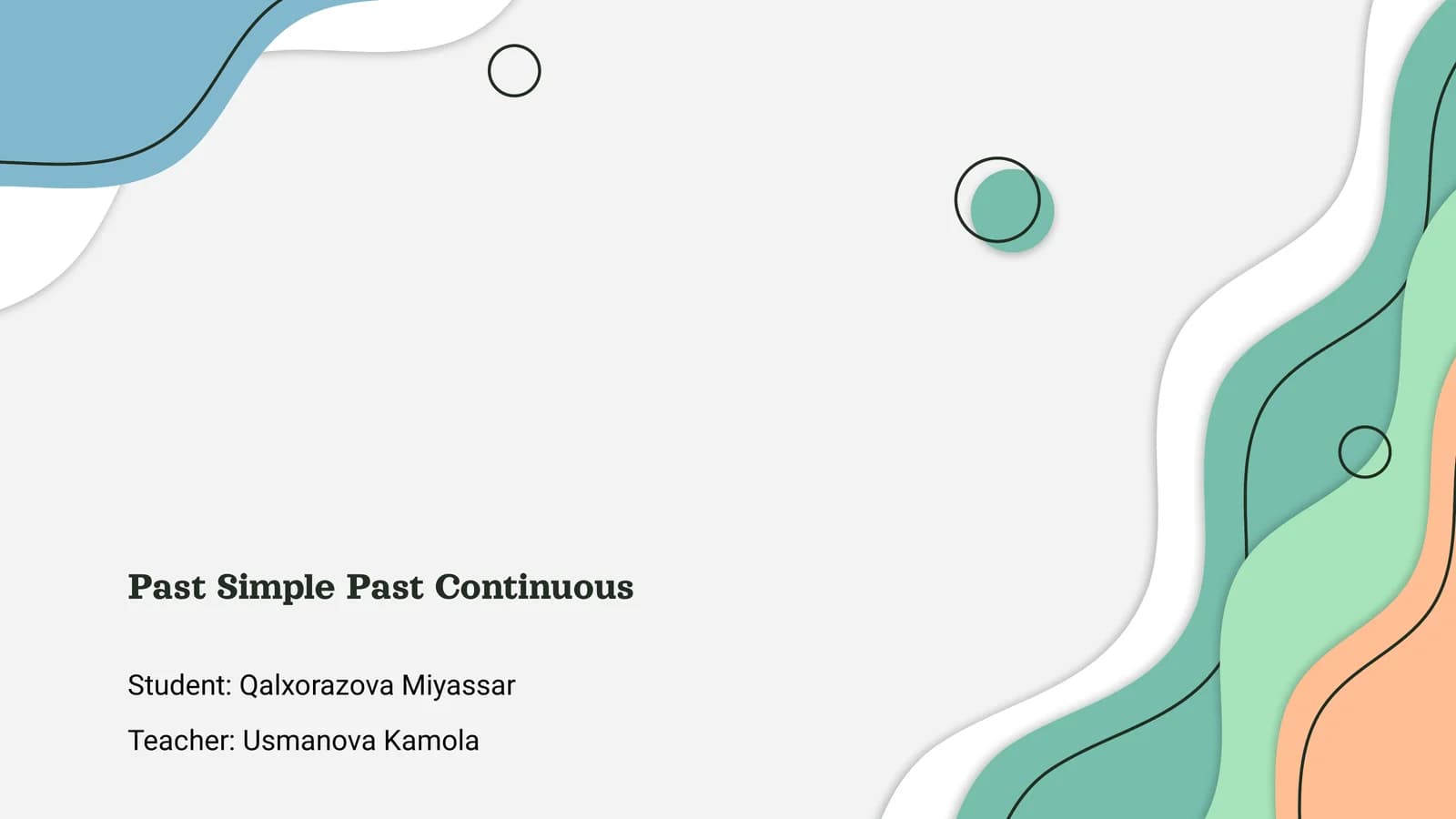 Past Simple Past Continuous
