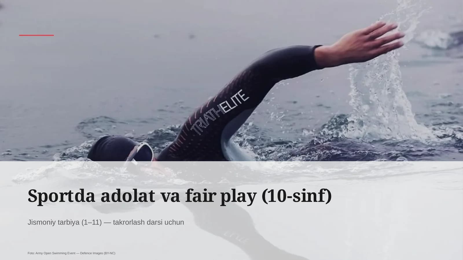 Sportda adolat va fair play (10-sinf)