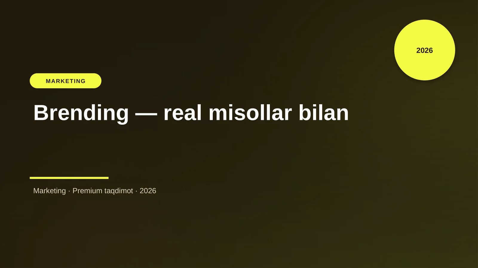 Brending — real misollar bilan
