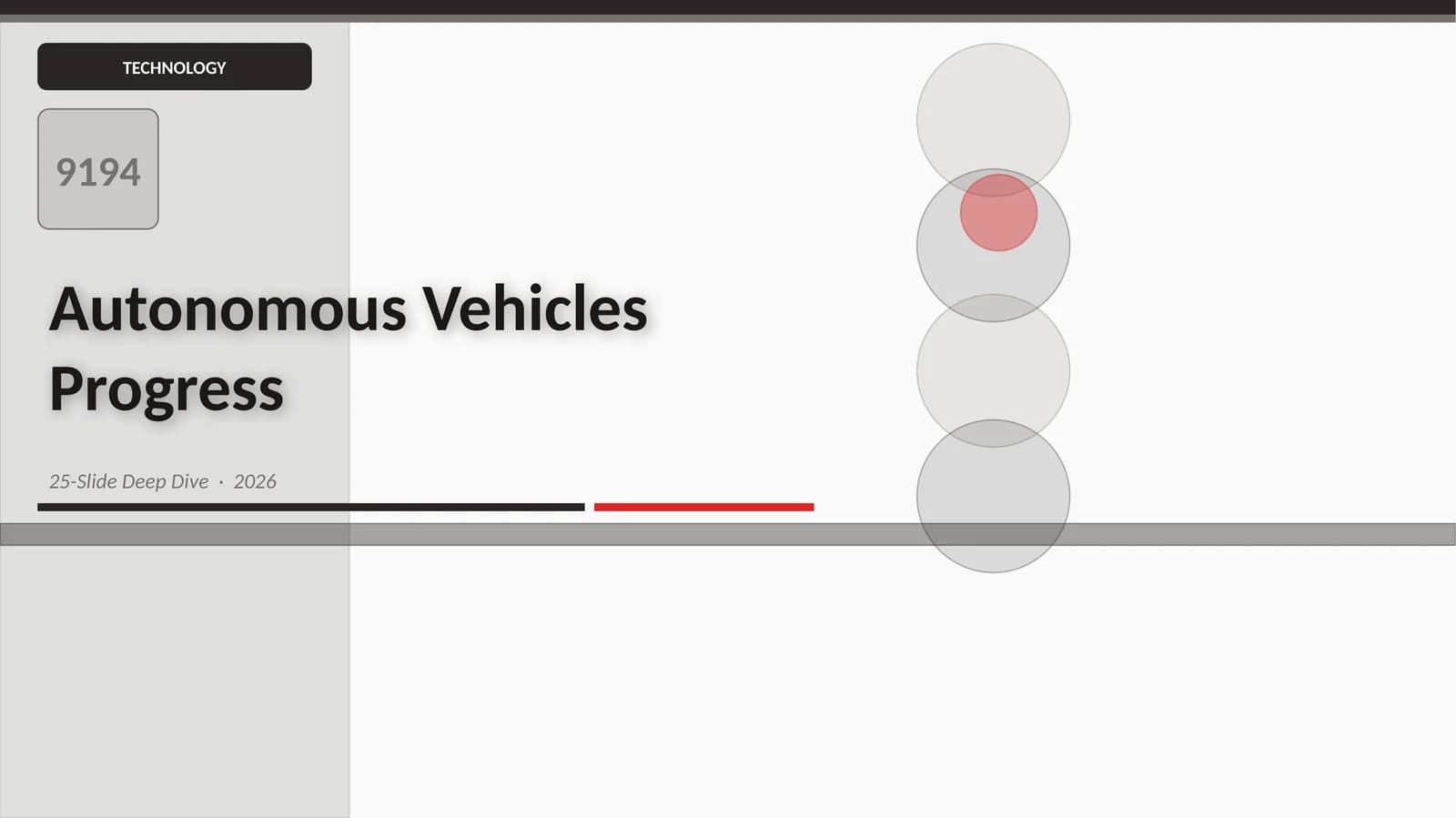 Autonomous Vehicles Progress