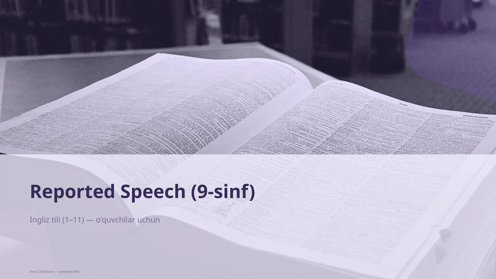 Reported Speech (9-sinf)