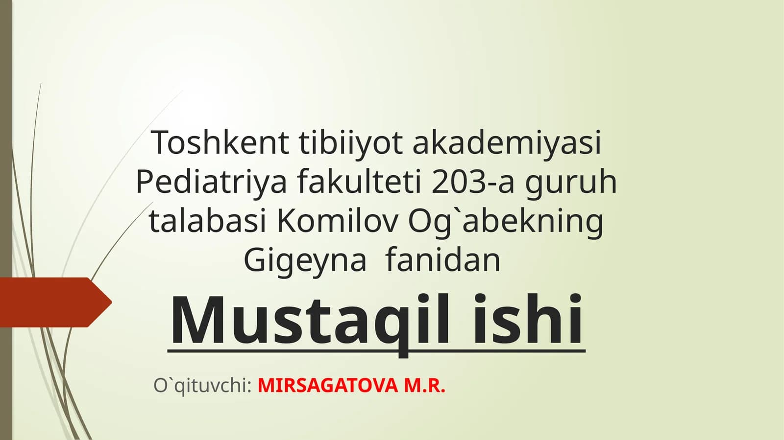 HARBIY XIZMATCHILARNING MEHNAT SHAROITLARI