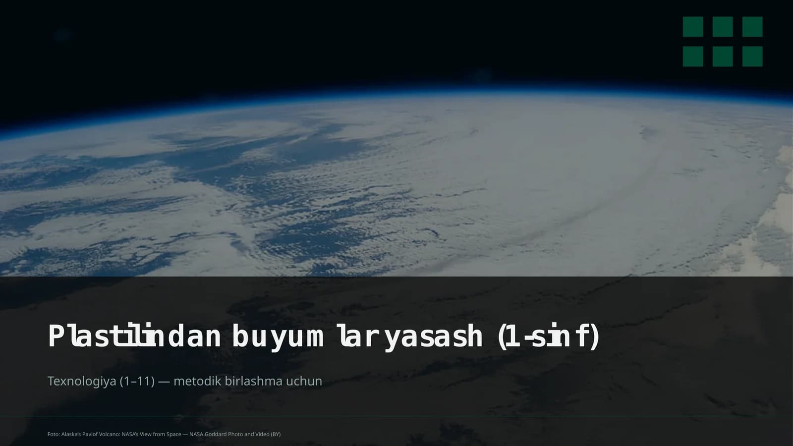 Plastilindan buyumlar yasash (1-sinf)