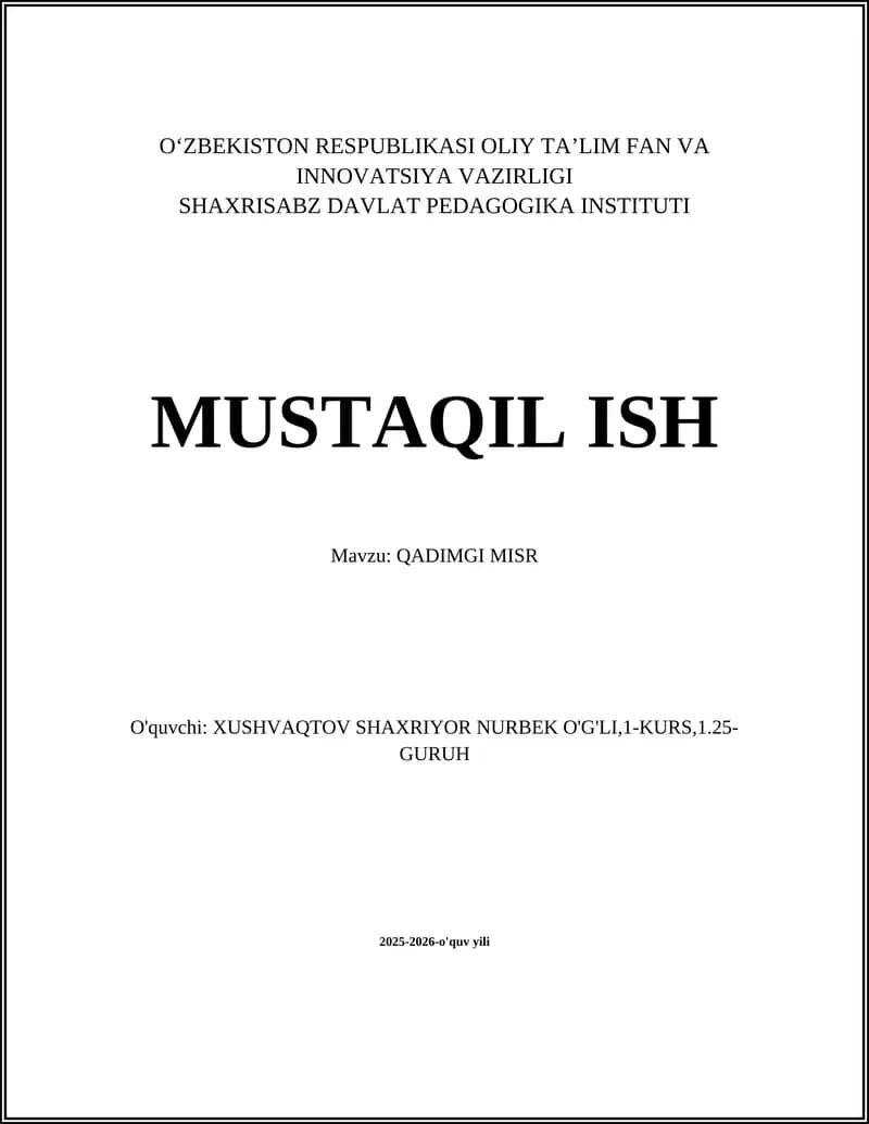 QADIMGI MISR