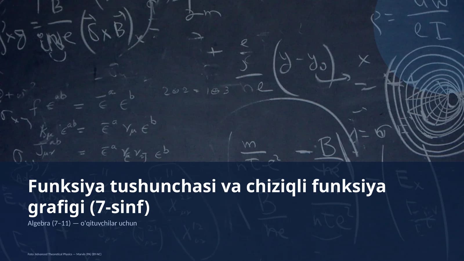 Funksiya tushunchasi va chiziqli funksiya grafigi (7-sinf)