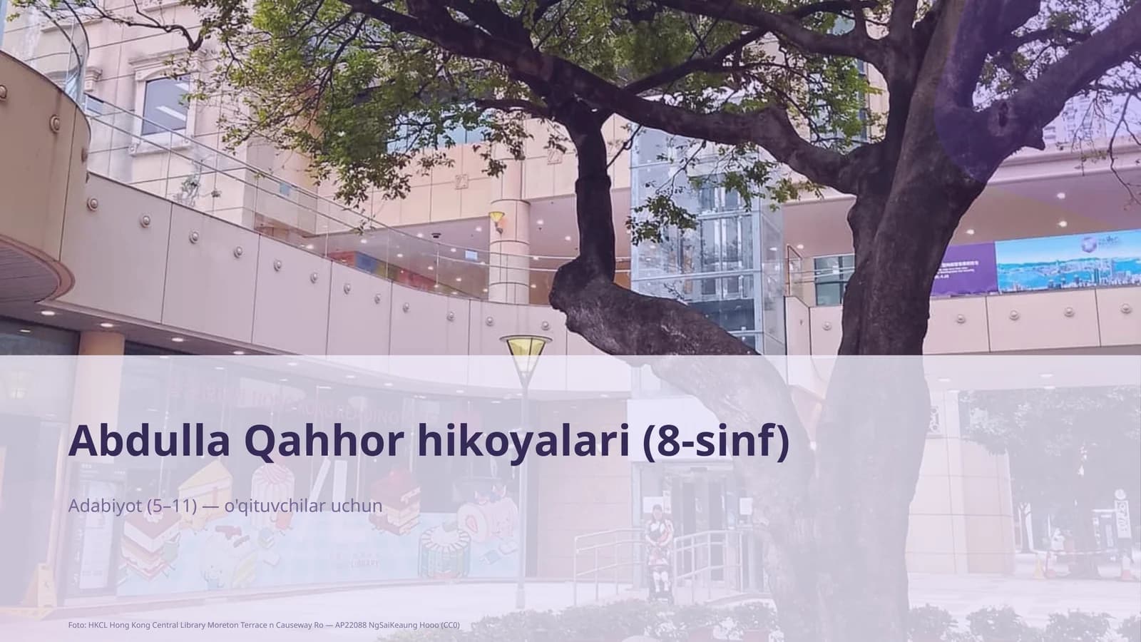 Abdulla Qahhor hikoyalari (8-sinf)
