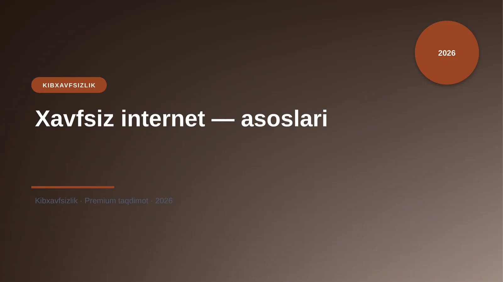 Xavfsiz internet — asoslari