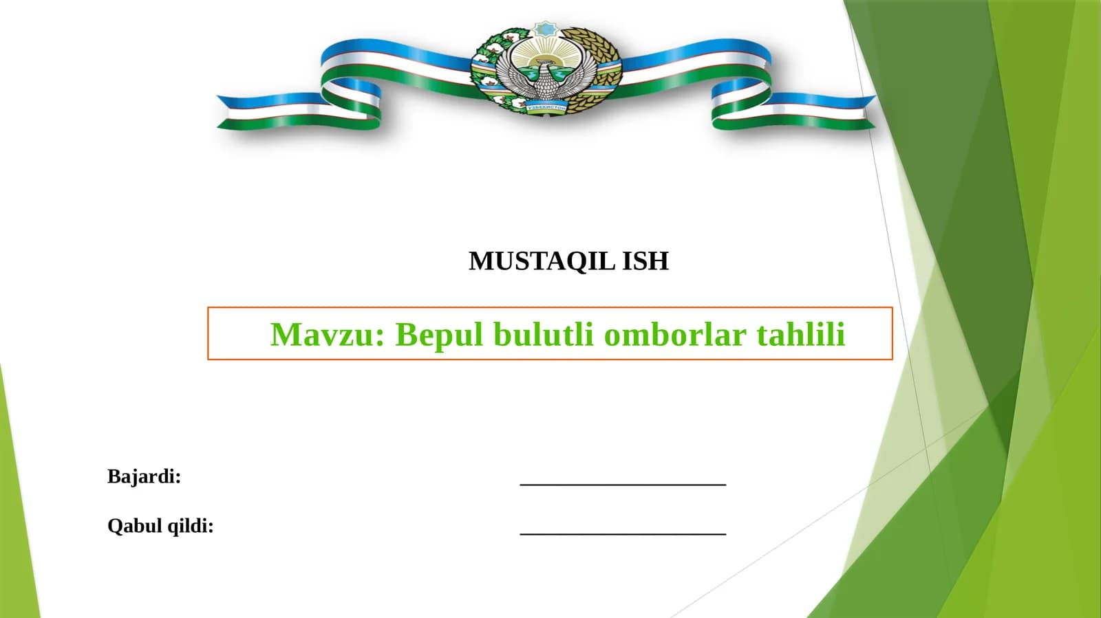 Bepul bulutli omborlar tahlili
