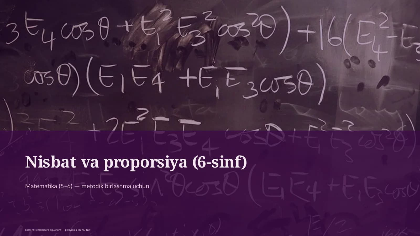 Nisbat va proporsiya (6-sinf)