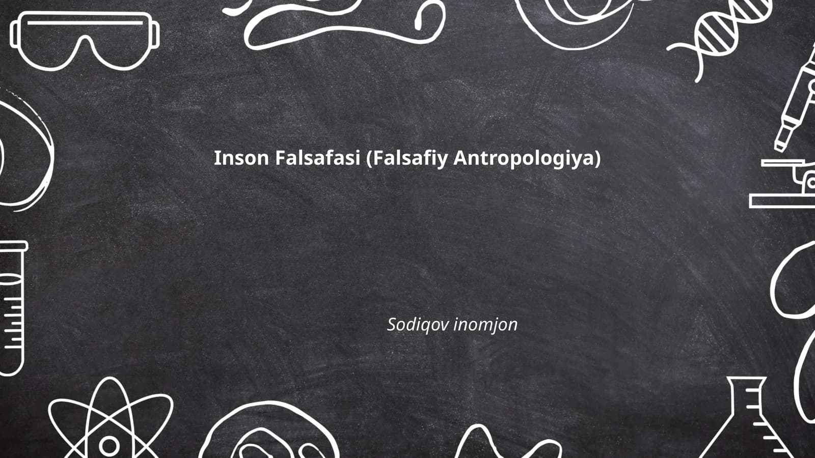 Inson Falsafasi (Falsafiy Antropologiya)
