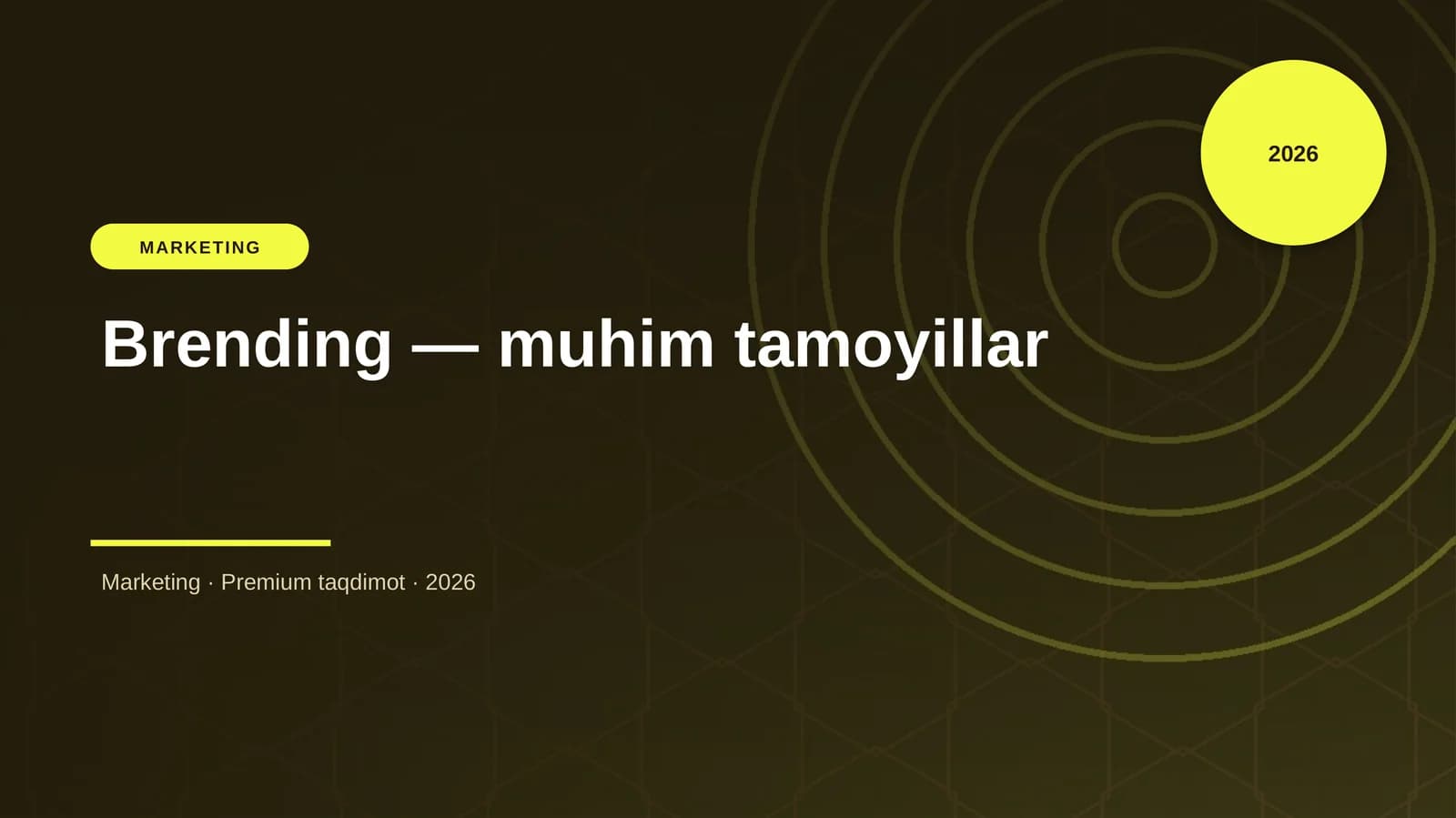 Brending — muhim tamoyillar