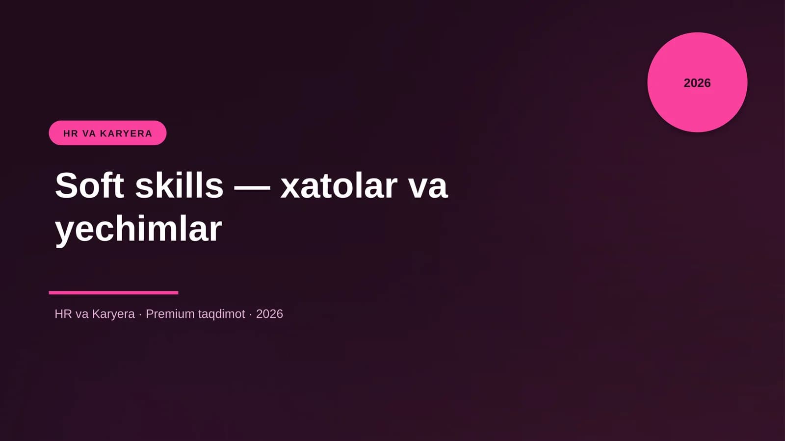 Soft skills — xatolar va yechimlar