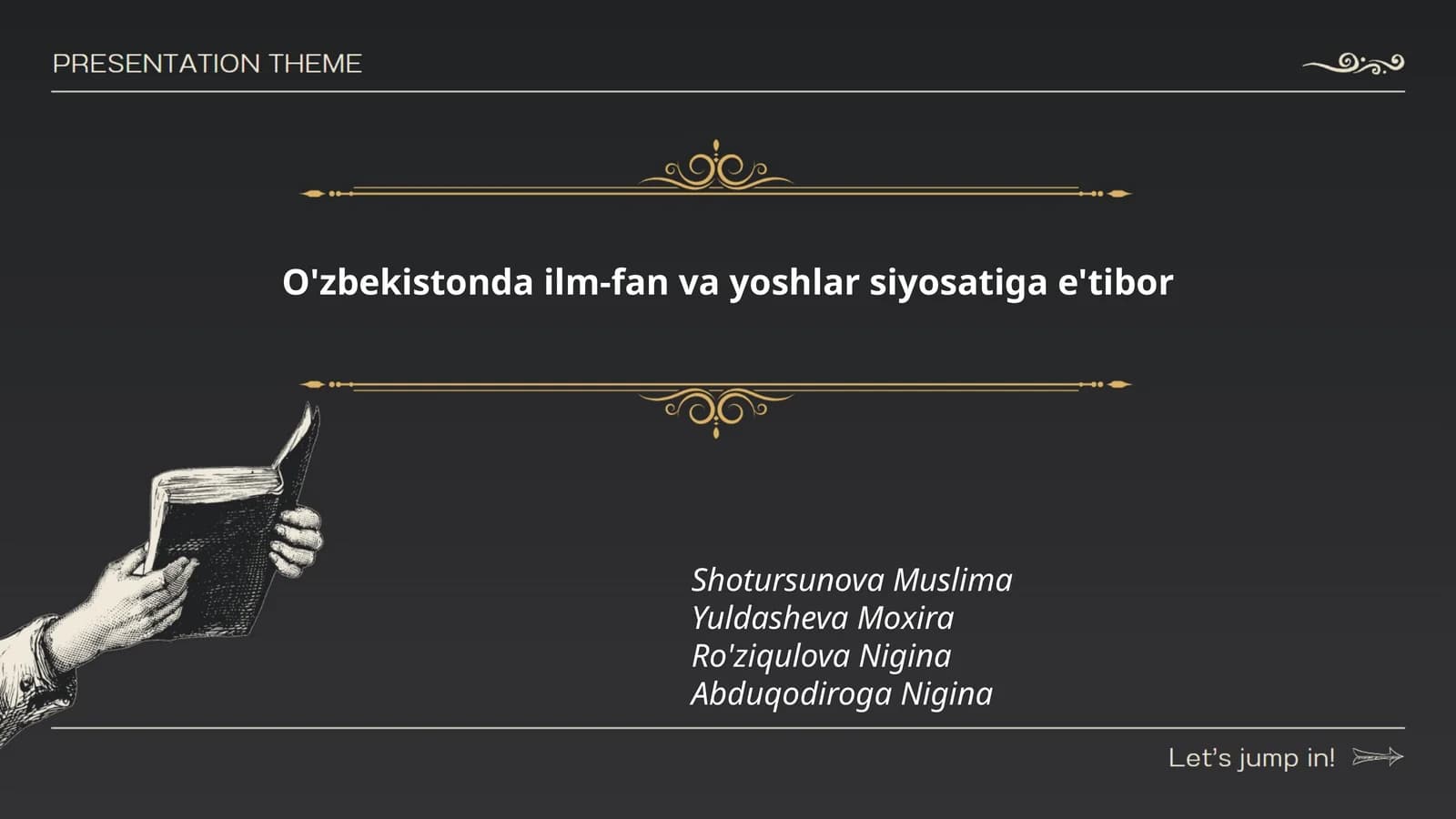 O'zbekistonda ilm-fan va yoshlar siyosatiga e'tibor