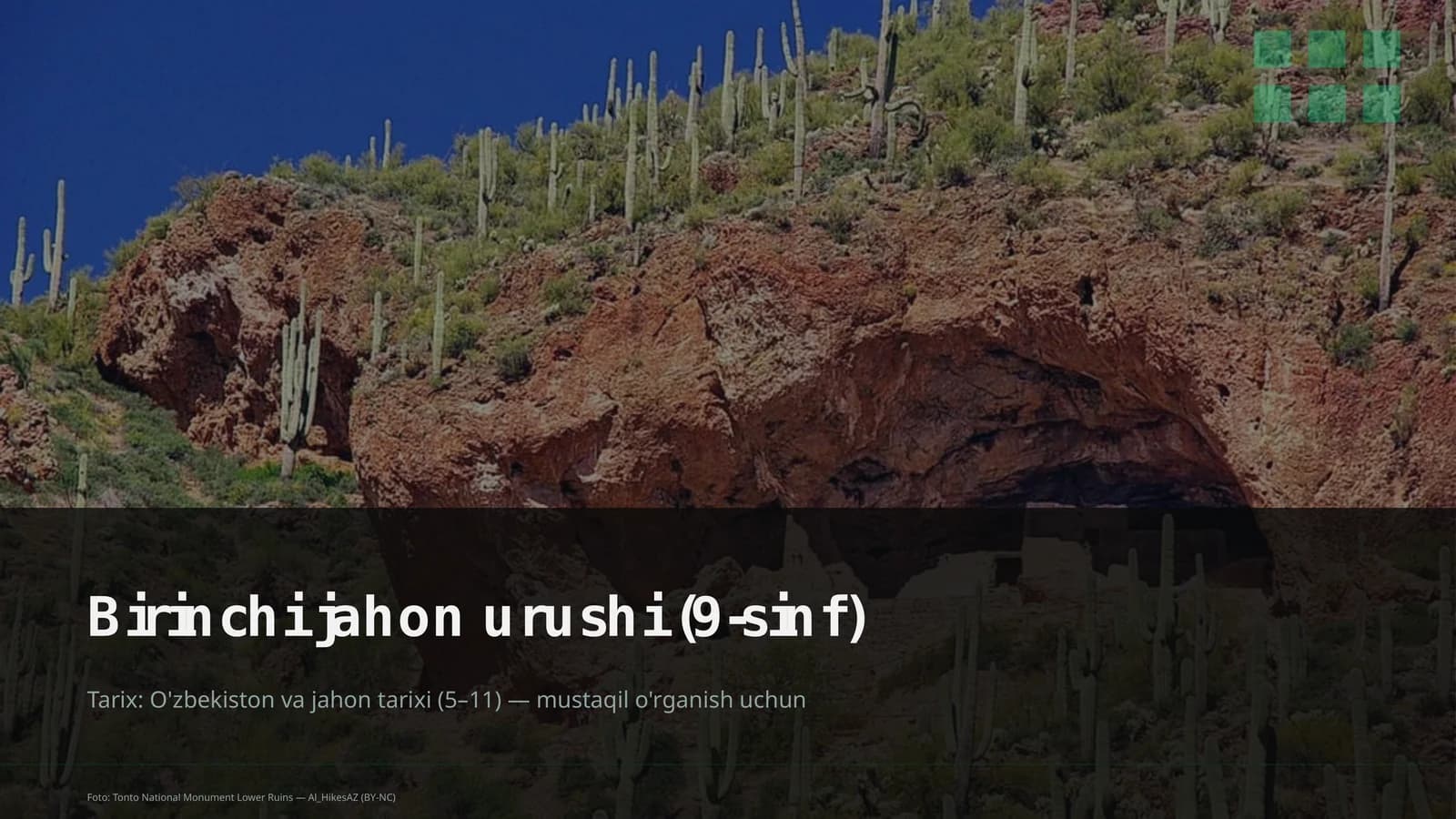 Birinchi jahon urushi (9-sinf)
