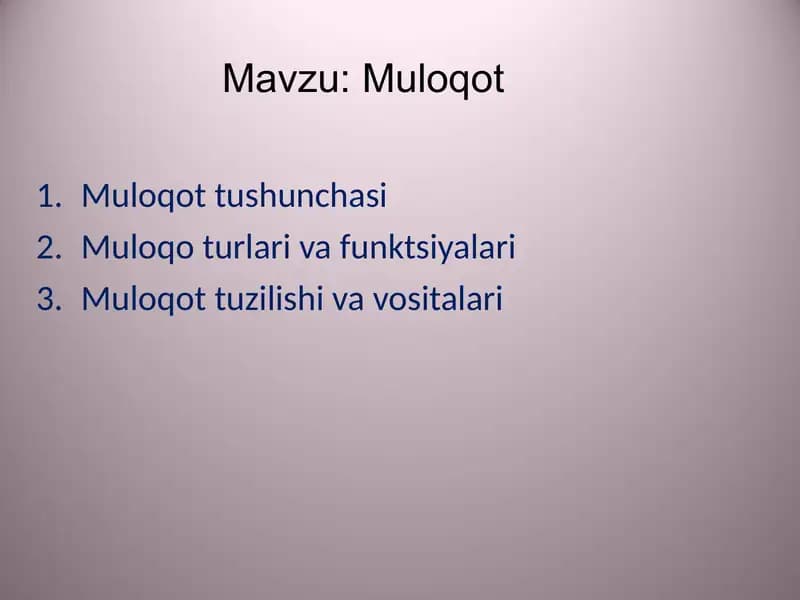 Muloqot