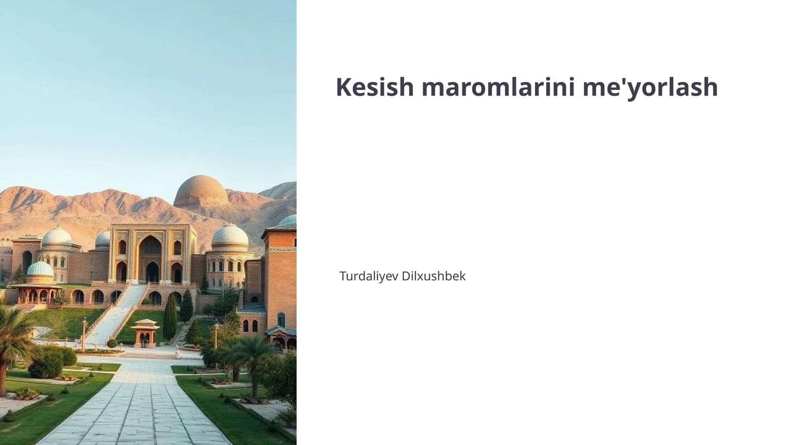 Kesish maromlarini me'yorlash
