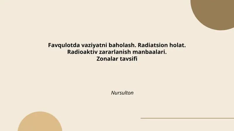Zonalar tavsifi